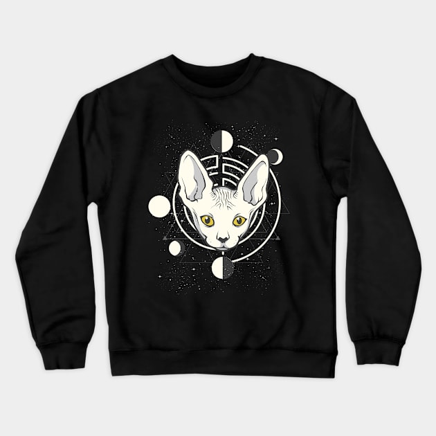 Space Sphinx Cat Crewneck Sweatshirt by madeinchorley